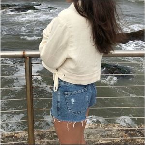 Stockholm Atelier & Other Stories Distressed Denim Shorts